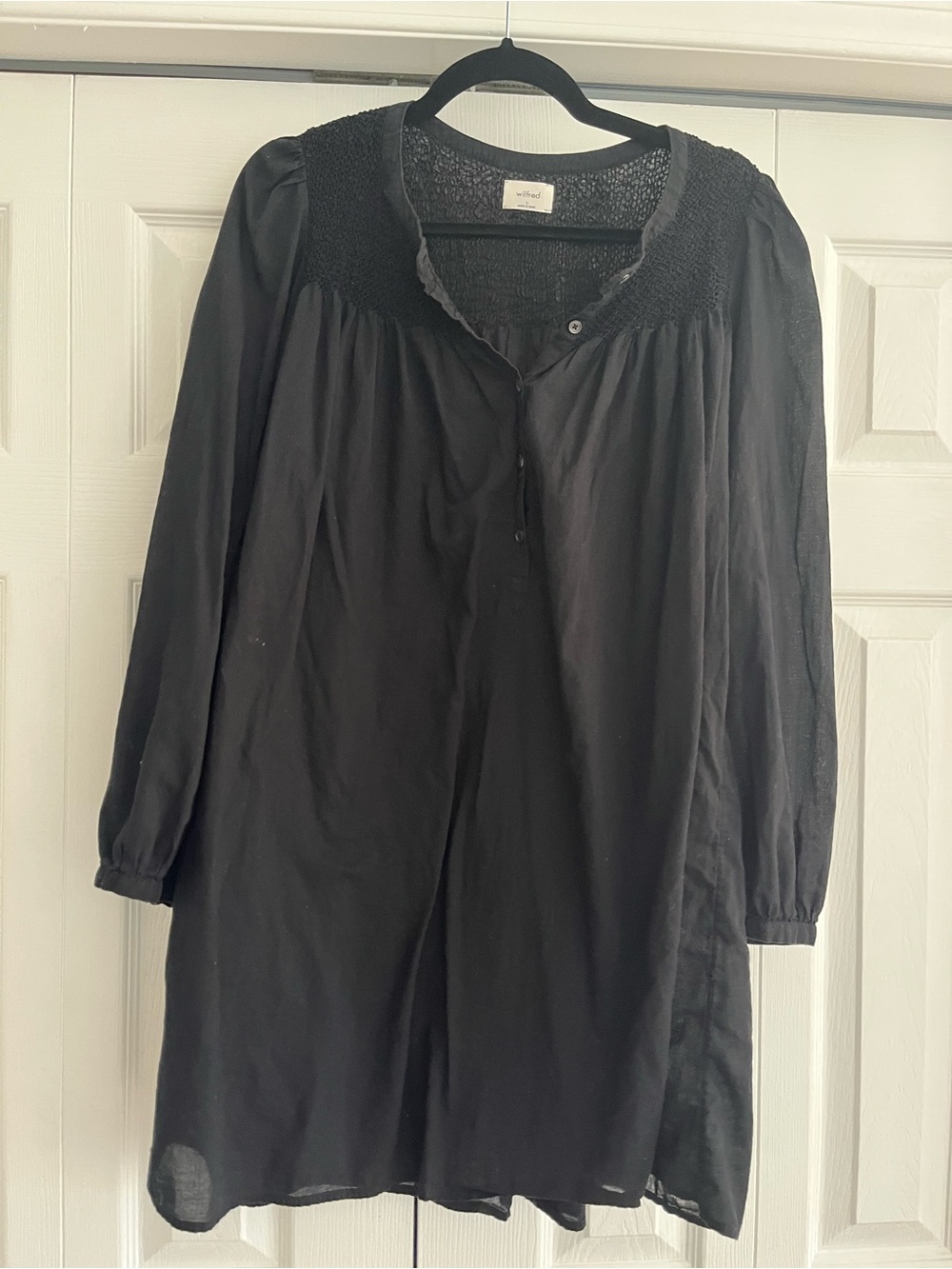 WILDRED black gauze cover-up, size L.